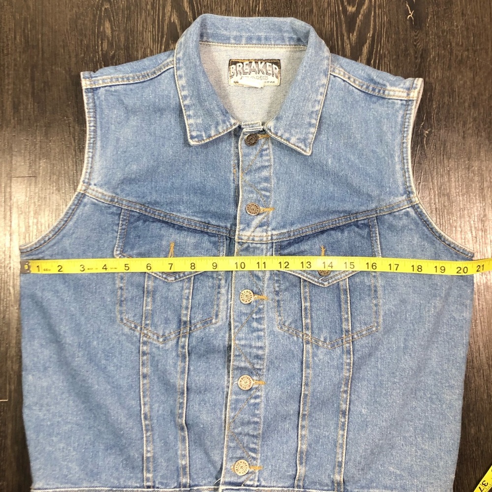 Vintage 90’s Breaker Jeans Denim Vest - Picture 6 of 9